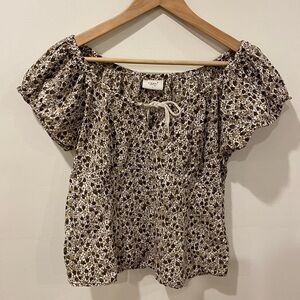 Floral peasant top
